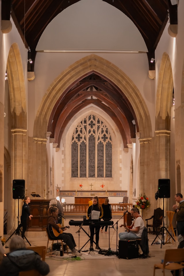 Musicians in a church